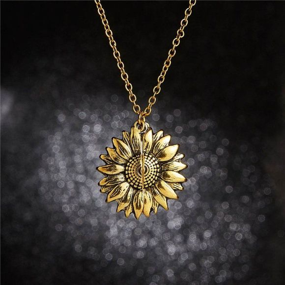 Women GIrls Teens You Are My Sunshine Openable Locket Gold Multicolor Necklace - Picture 5 of 7